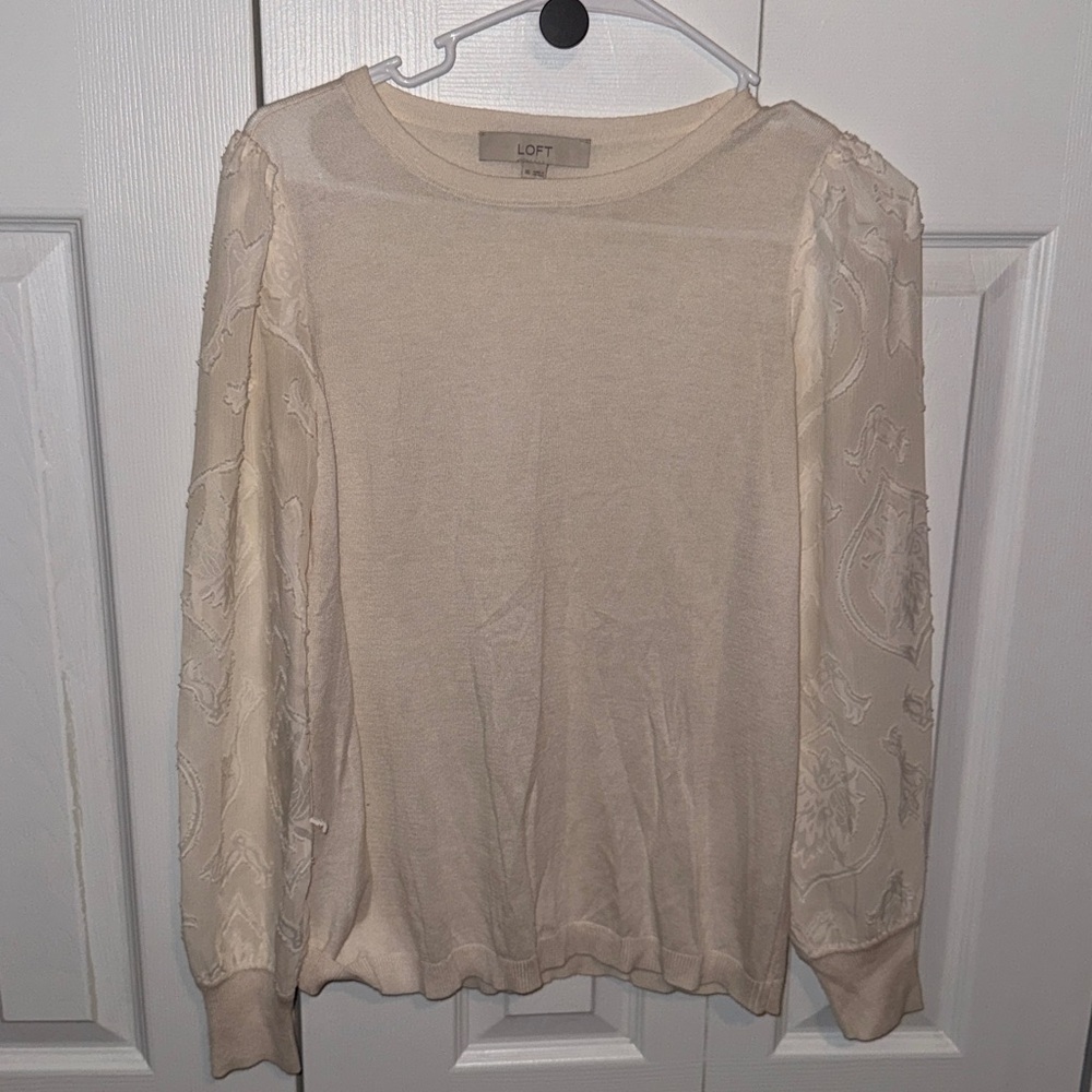 LOFT Ivory Knit Top